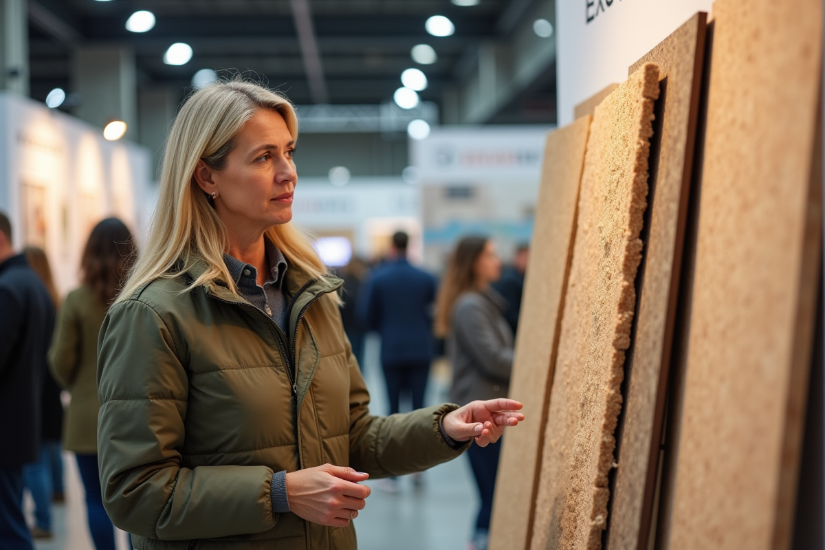 Femme examinant des échantillons d