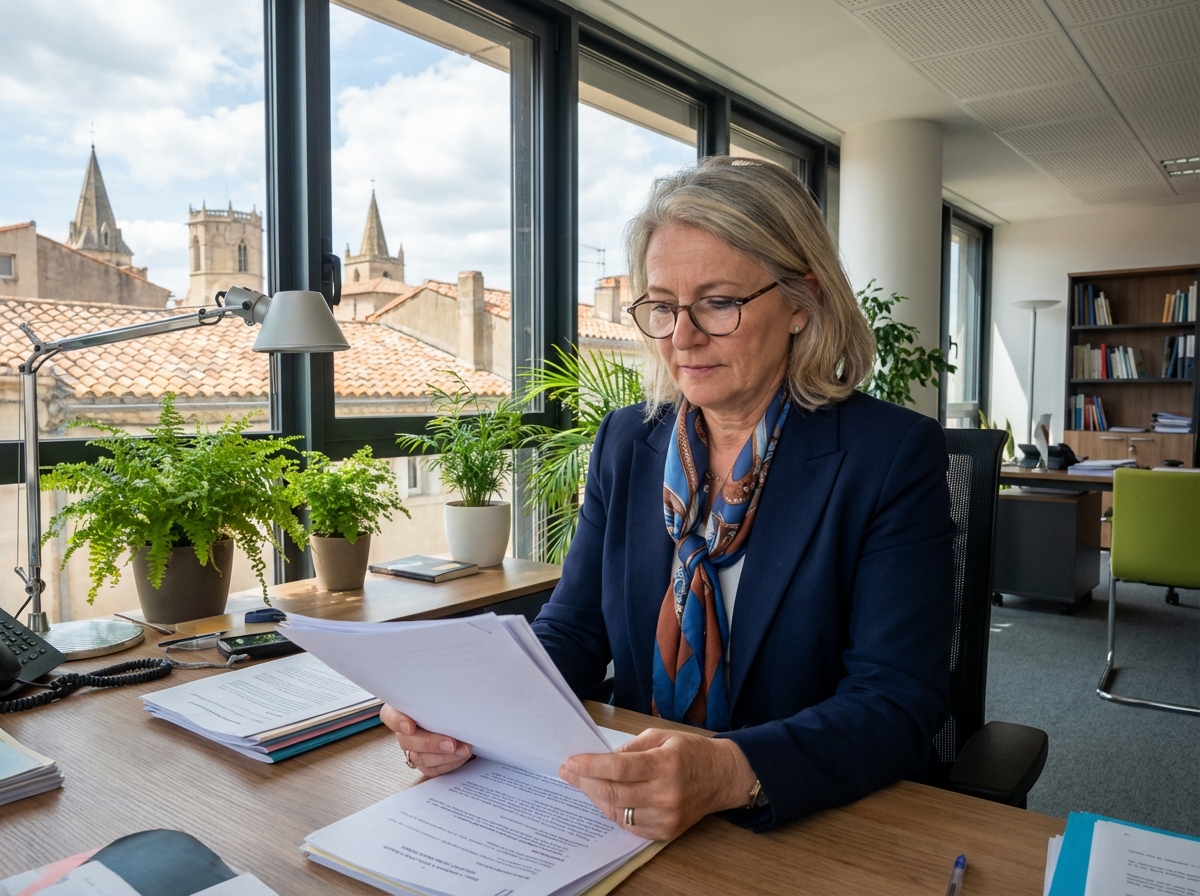 Femme d affaires en réunion dans un bureau à Béziers