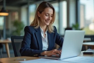 Femme d affaires en bureau à Toulouse