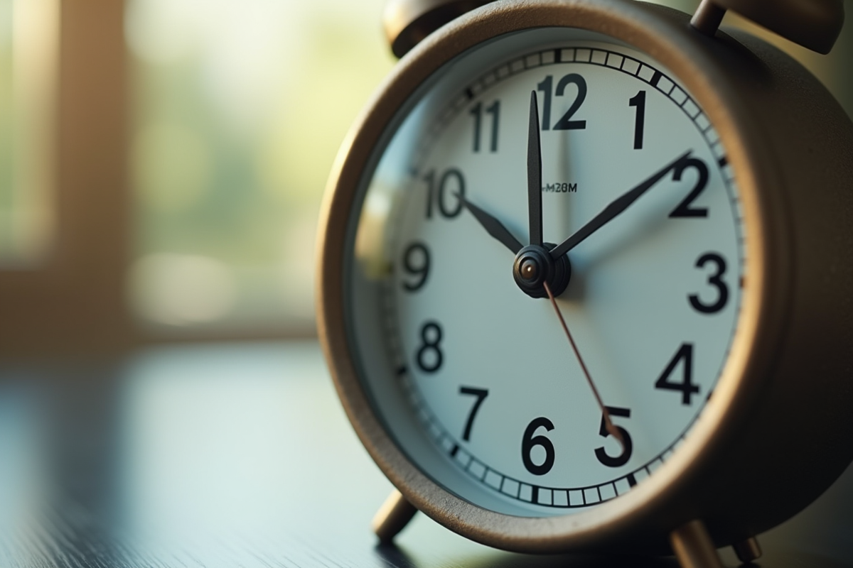 Gros plan d'une horloge analogique avec le second en mouvement