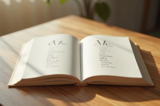 Livre de prénoms bébé ouvert sur la lettre V naturel
