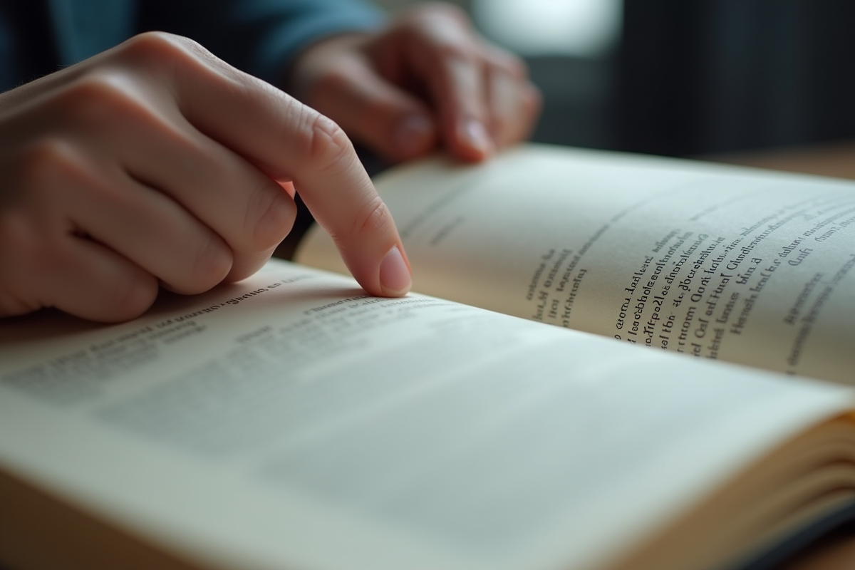 Mains tournant une page du code civil avec papier texturé