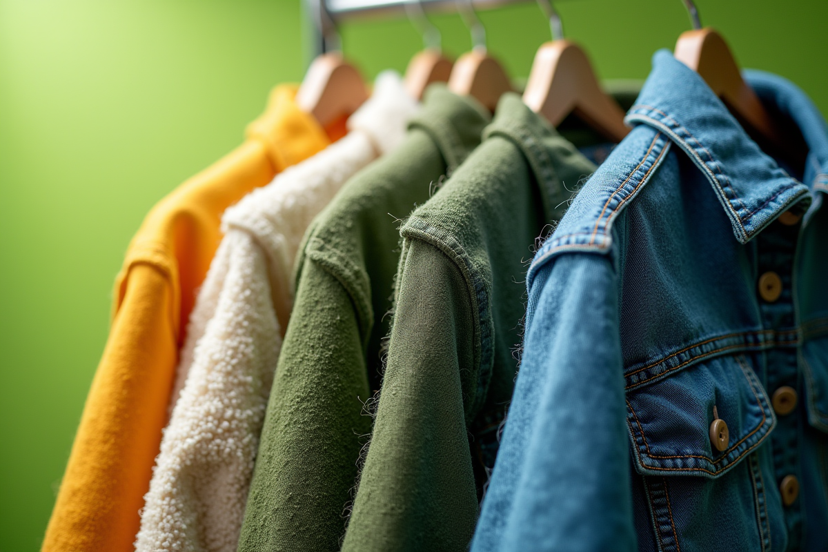 Zoom sur tissus de vestes eco-responsables texture et details